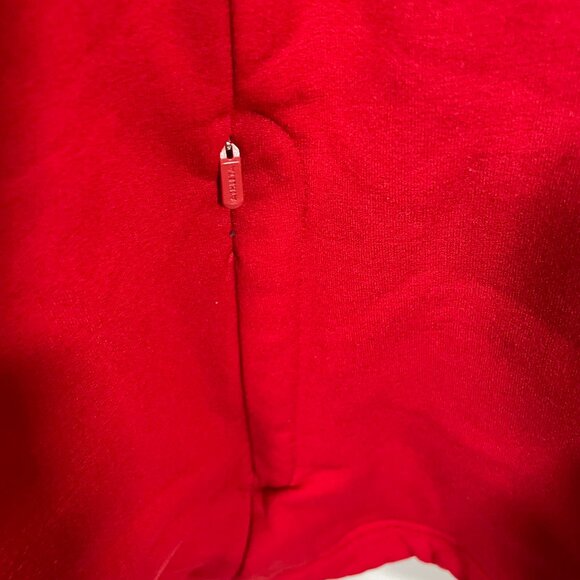 Athleta Altitude Polartec Funnel Neck Sweatshirt Womens 2X Red Athleisure Pocket - Picture 2 of 7